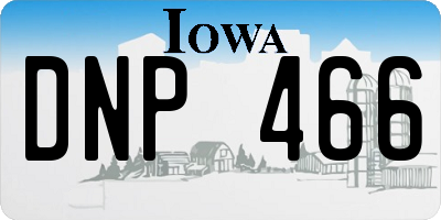 IA license plate DNP466