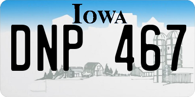 IA license plate DNP467