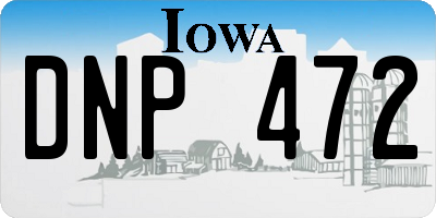 IA license plate DNP472