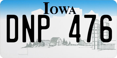 IA license plate DNP476