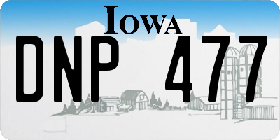 IA license plate DNP477