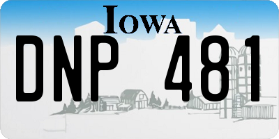 IA license plate DNP481