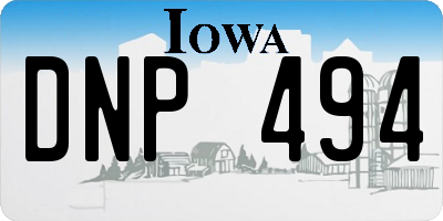 IA license plate DNP494