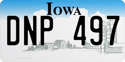 IA license plate DNP497