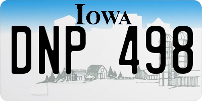 IA license plate DNP498