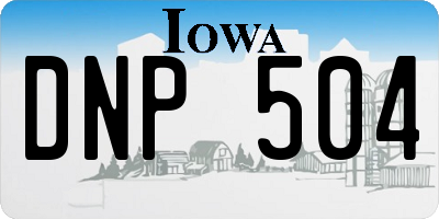 IA license plate DNP504