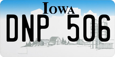 IA license plate DNP506