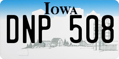 IA license plate DNP508