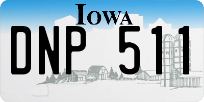 IA license plate DNP511