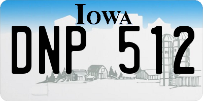 IA license plate DNP512