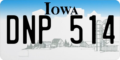 IA license plate DNP514