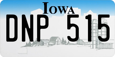 IA license plate DNP515