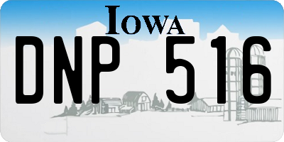 IA license plate DNP516