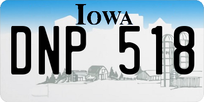 IA license plate DNP518
