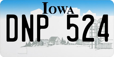IA license plate DNP524
