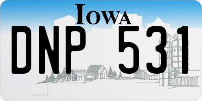 IA license plate DNP531