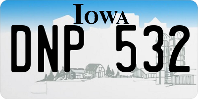 IA license plate DNP532