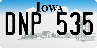 IA license plate DNP535