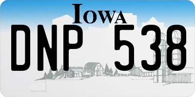 IA license plate DNP538