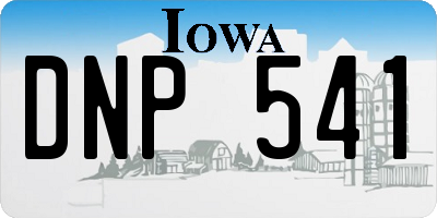 IA license plate DNP541