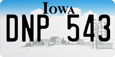 IA license plate DNP543