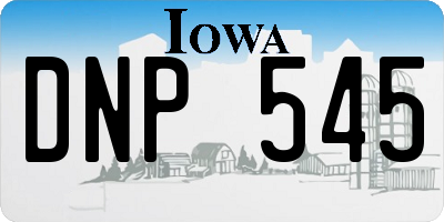 IA license plate DNP545