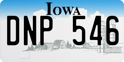 IA license plate DNP546