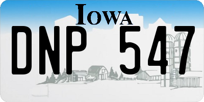 IA license plate DNP547