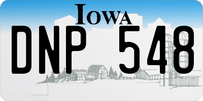 IA license plate DNP548
