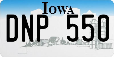 IA license plate DNP550