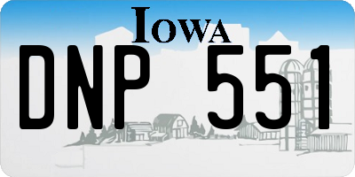 IA license plate DNP551