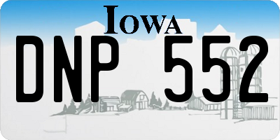 IA license plate DNP552