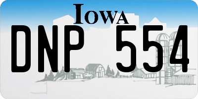 IA license plate DNP554
