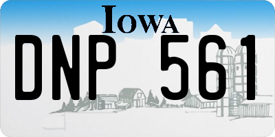 IA license plate DNP561
