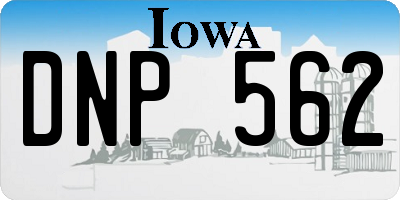 IA license plate DNP562