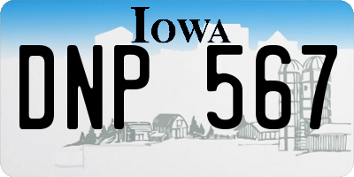 IA license plate DNP567