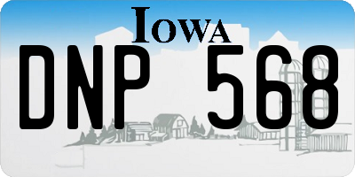 IA license plate DNP568