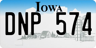 IA license plate DNP574