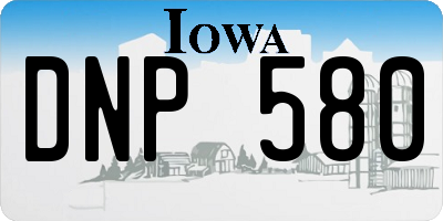 IA license plate DNP580