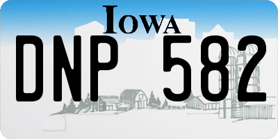 IA license plate DNP582