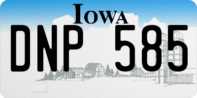 IA license plate DNP585