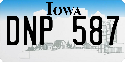 IA license plate DNP587