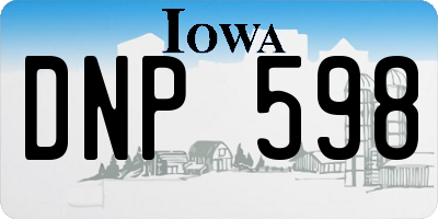 IA license plate DNP598