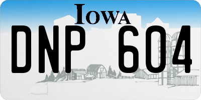 IA license plate DNP604