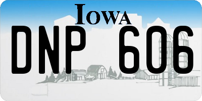 IA license plate DNP606