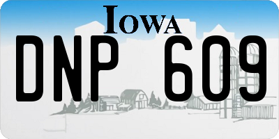 IA license plate DNP609