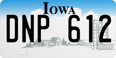 IA license plate DNP612