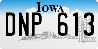 IA license plate DNP613
