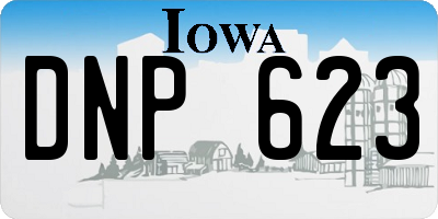 IA license plate DNP623