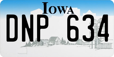IA license plate DNP634